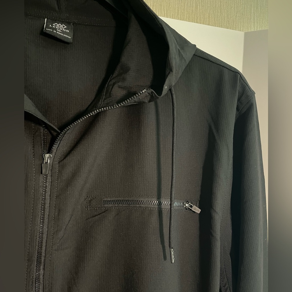 LEG3ND STRETCH FULL ZIP LONG SLEEVE WATER-RESISTANT UNLINED HOODED JACKET - Picture 5 of 16
